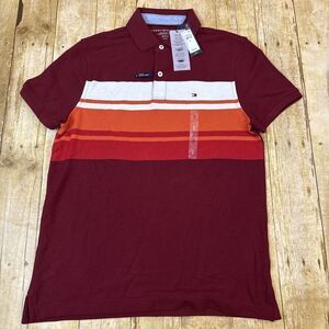 Tommy Hilfiger Polo Shirt Small Regular Fit Striped NEW NWT
